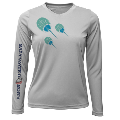 Siesta Key Horseshoe Crab Women's Long Sleeve UPF 50+ Dry-Fit Shirt