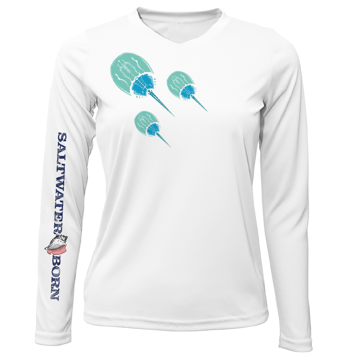 Siesta Key Horseshoe Crab Women's Long Sleeve UPF 50+ Dry-Fit Shirt
