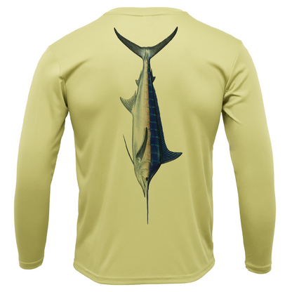 Siesta Key, FL Marlin Men's Long Sleeve UPF 50+ Dry-Fit Shirt