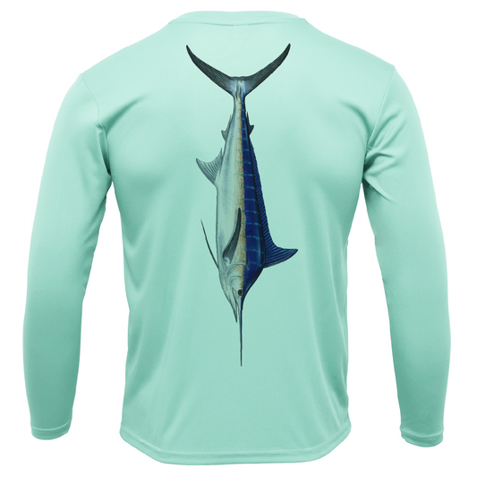 Siesta Key, FL Marlin Men's Long Sleeve UPF 50+ Dry-Fit Shirt