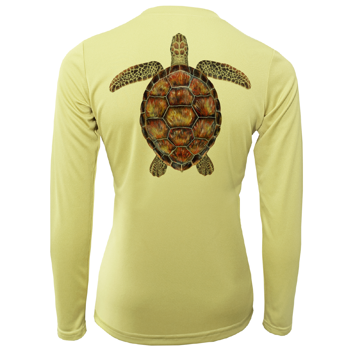 Siesta Key Realistic Turtle Women's Long Sleeve UPF 50+ Dry-Fit Shirt