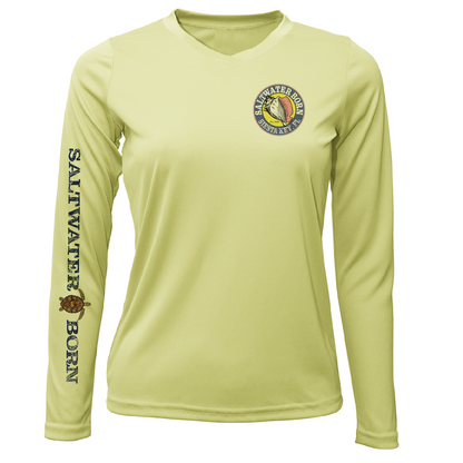 Siesta Key Realistic Turtle Women's Long Sleeve UPF 50+ Dry-Fit Shirt