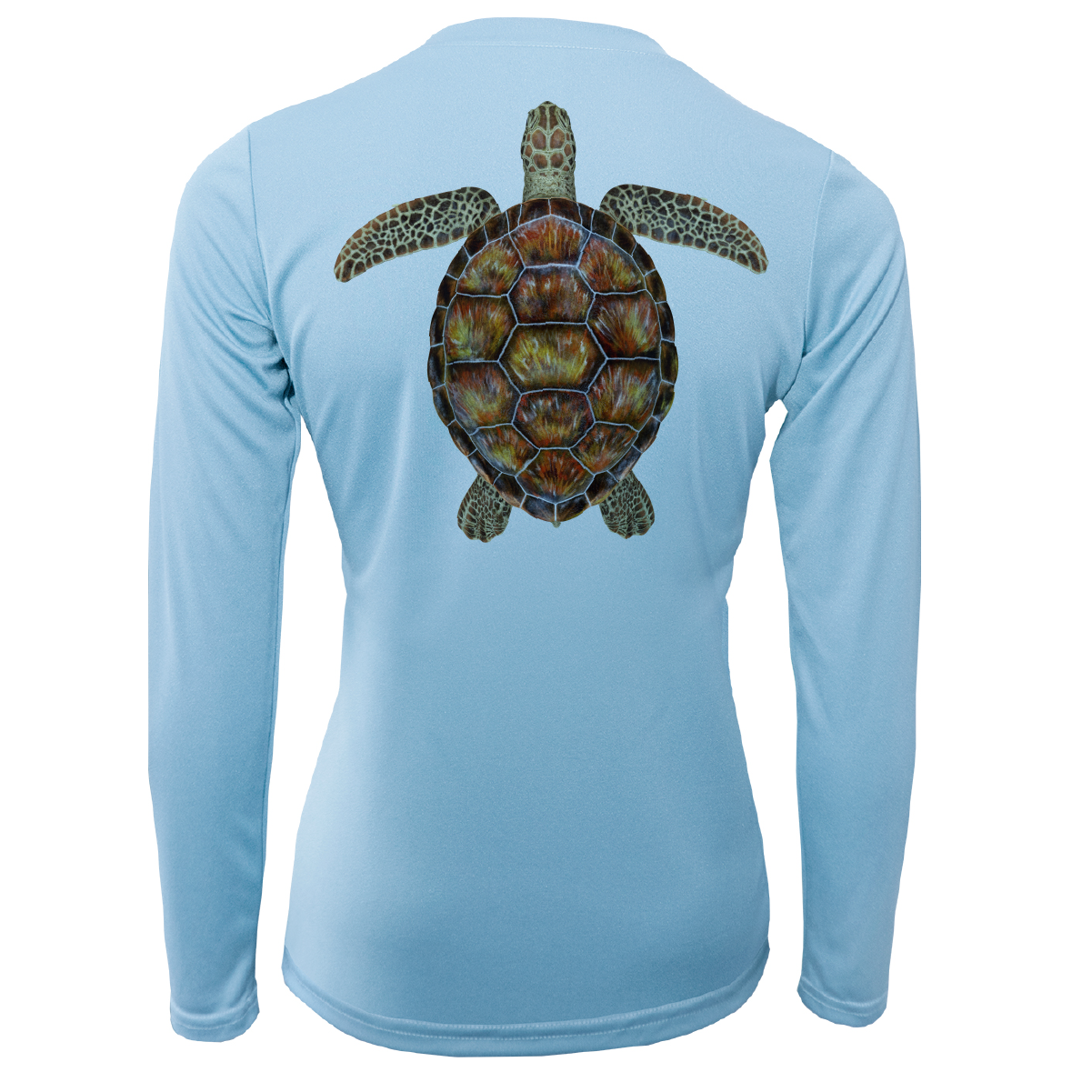 Siesta Key Realistic Turtle Women's Long Sleeve UPF 50+ Dry-Fit Shirt