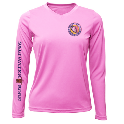 Siesta Key Realistic Turtle Women's Long Sleeve UPF 50+ Dry-Fit Shirt