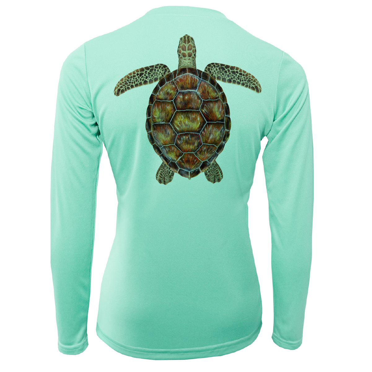 Siesta Key Realistic Turtle Women's Long Sleeve UPF 50+ Dry-Fit Shirt