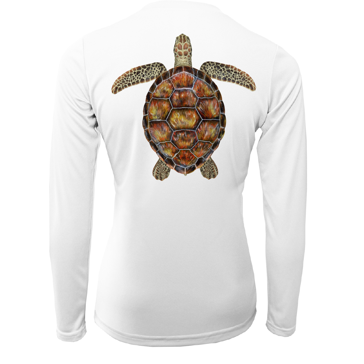 Siesta Key Realistic Turtle Women's Long Sleeve UPF 50+ Dry-Fit Shirt