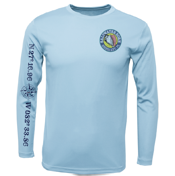 Siesta Key, FL Redfish Long Sleeve UPF 50+ Dry-Fit Shirt