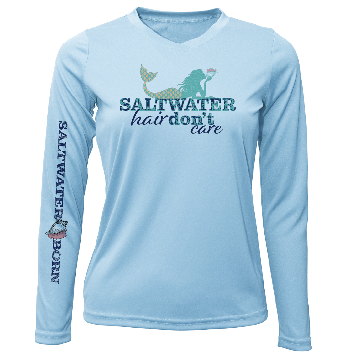 Dunedin, FL "Saltwater Hair Don't Care" Long Sleeve UPF 50+ Dry-Fit Shirt
