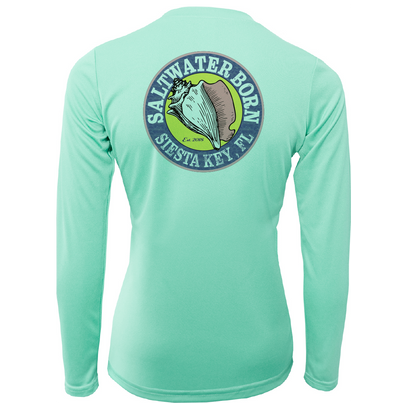 Siesta Key "Saltwater Hair...Don't Care" Long Sleeve UPF 50+ Dry-Fit Shirt