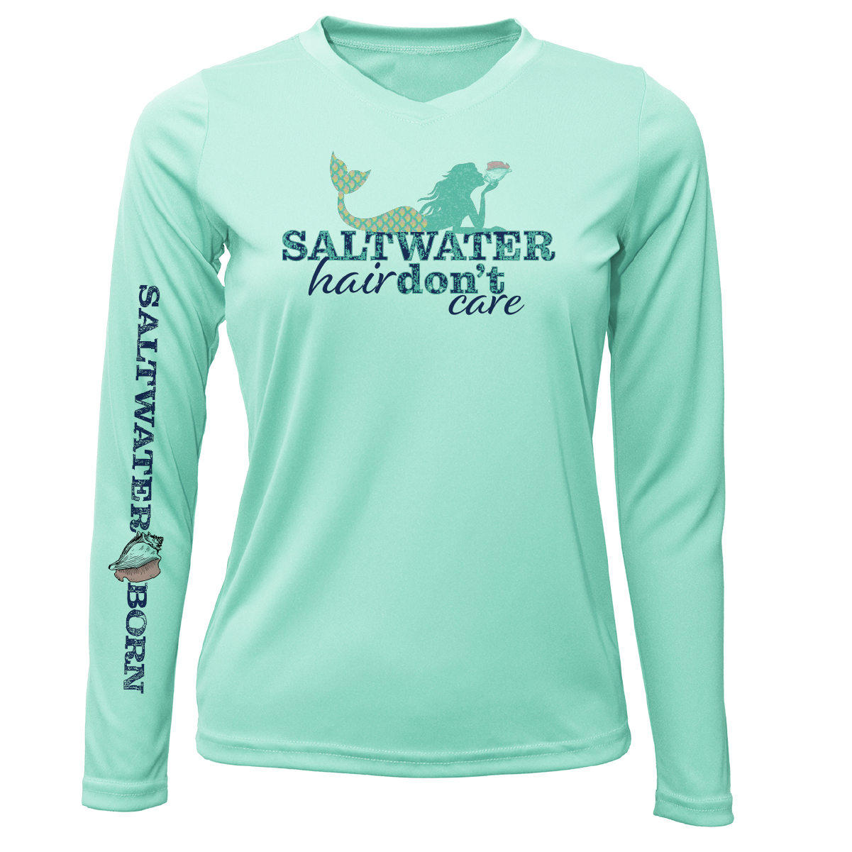Dunedin, FL "Saltwater Hair Don't Care" Long Sleeve UPF 50+ Dry-Fit Shirt