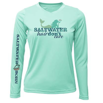 Tarpon Springs, FL "Saltwater Hair Don't Care" Long Sleeve UPF 50+ Dry-Fit Shirt