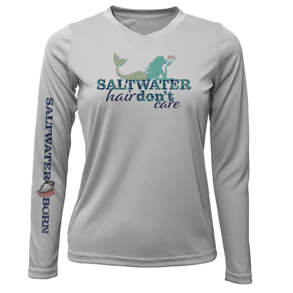 Tarpon Springs, FL "Saltwater Hair Don't Care" Long Sleeve UPF 50+ Dry-Fit Shirt