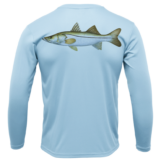 Siesta Key, FL Snook Men's Long Sleeve UPF 50+ Dry-Fit Shirt