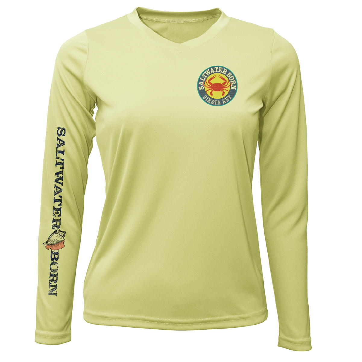 Siesta Key Steamed Crab Women's Long Sleeve UPF 50+ Dry-Fit Shirt