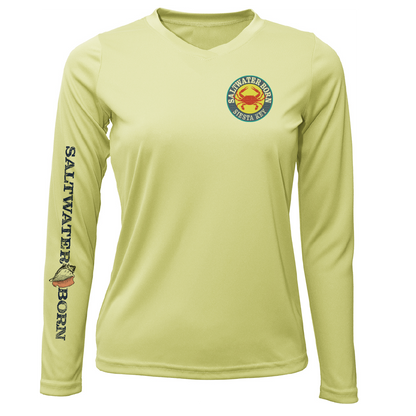 Siesta Key Steamed Crab Women's Long Sleeve UPF 50+ Dry-Fit Shirt