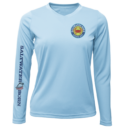 Siesta Key Steamed Crab Women's Long Sleeve UPF 50+ Dry-Fit Shirt