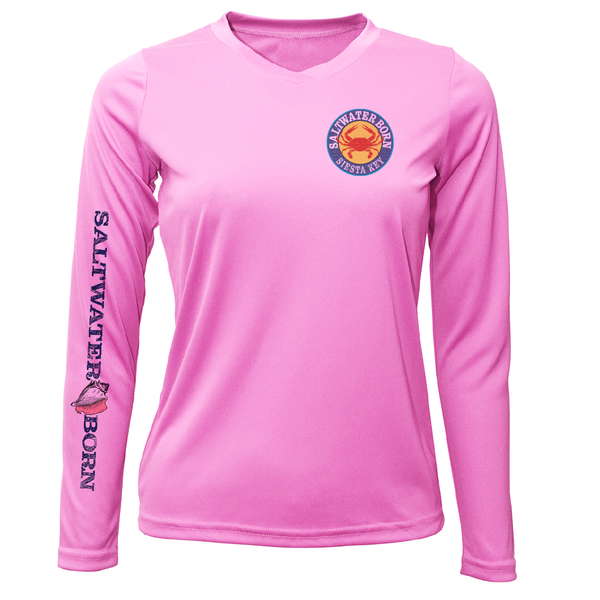 Siesta Key Steamed Crab Women's Long Sleeve UPF 50+ Dry-Fit Shirt