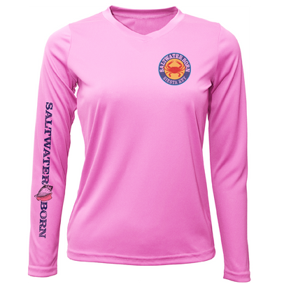 Siesta Key Steamed Crab Women's Long Sleeve UPF 50+ Dry-Fit Shirt