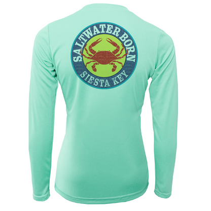 Siesta Key Steamed Crab Women's Long Sleeve UPF 50+ Dry-Fit Shirt