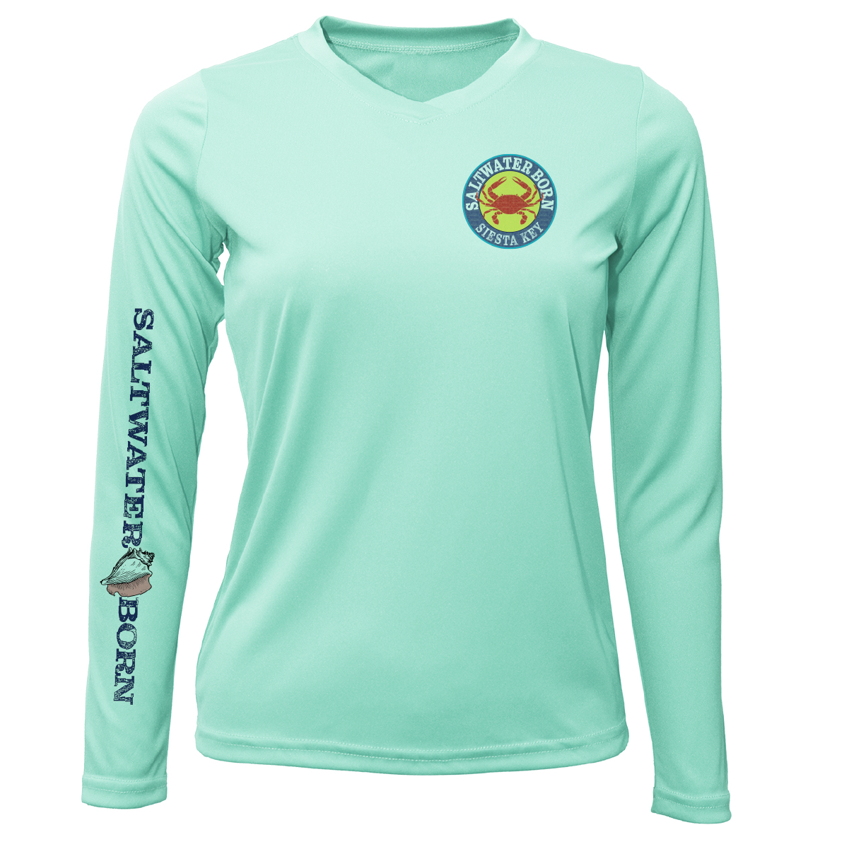 Siesta Key Steamed Crab Women's Long Sleeve UPF 50+ Dry-Fit Shirt