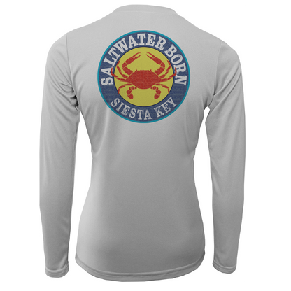 Siesta Key Steamed Crab Women's Long Sleeve UPF 50+ Dry-Fit Shirt