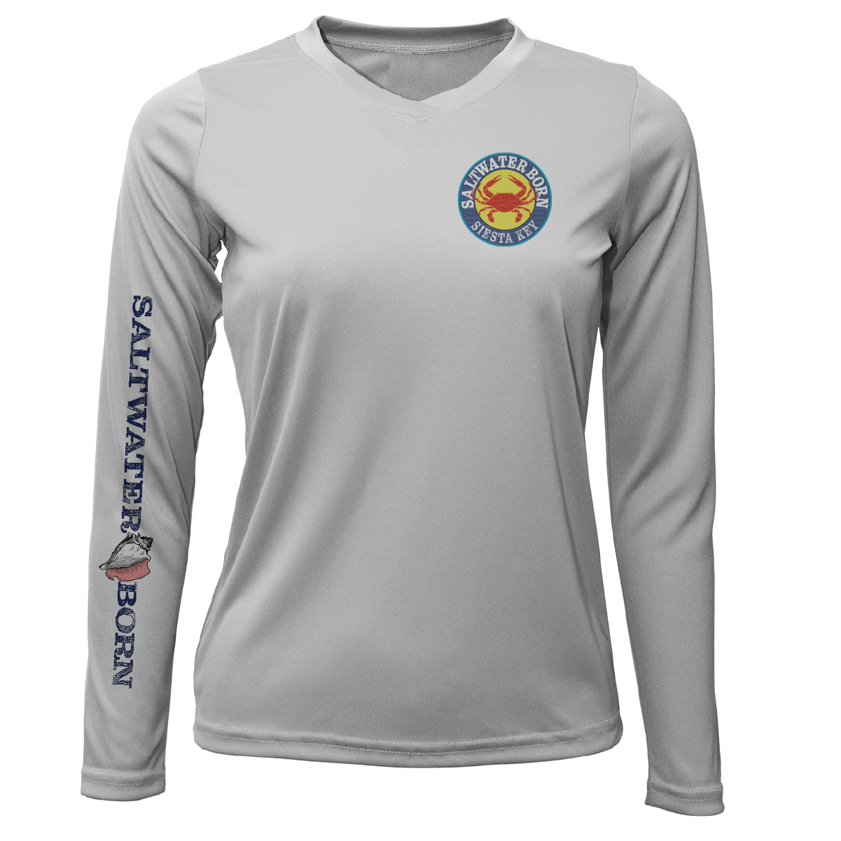 Siesta Key Steamed Crab Women's Long Sleeve UPF 50+ Dry-Fit Shirt