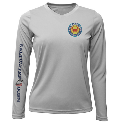 Siesta Key Steamed Crab Women's Long Sleeve UPF 50+ Dry-Fit Shirt