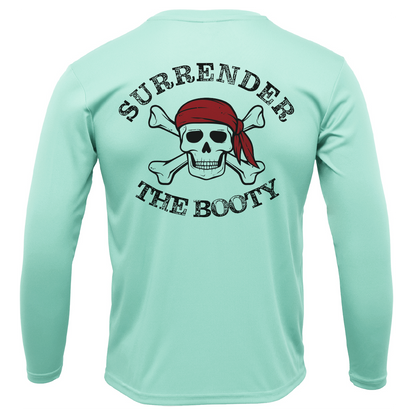 Siesta Key, FL "Surrender The Booty" Men's Long Sleeve UPF 50+ Dry-Fit Shirt