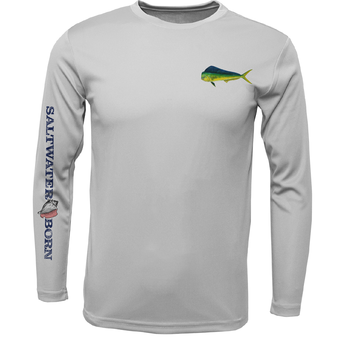Key West, FL Mahi on Chest Boy's Long Sleeve UPF 50+ Dry-Fit Shirt