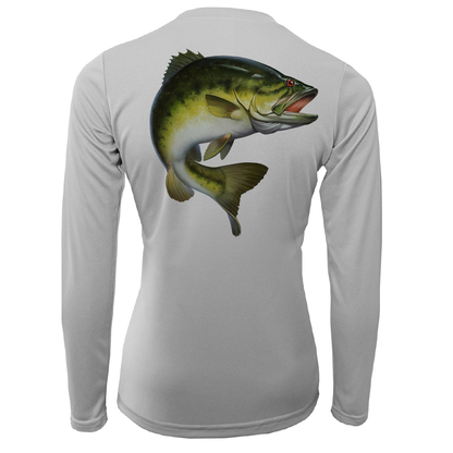 Florida Freshwater Born Largemouth Bass Women's Long Sleeve UPF 50+ Dry-Fit Shirt