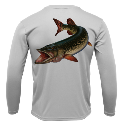 Michigan Freshwater Born Pike Boy's Long Sleeve UPF 50+ Dry-Fit Shirt