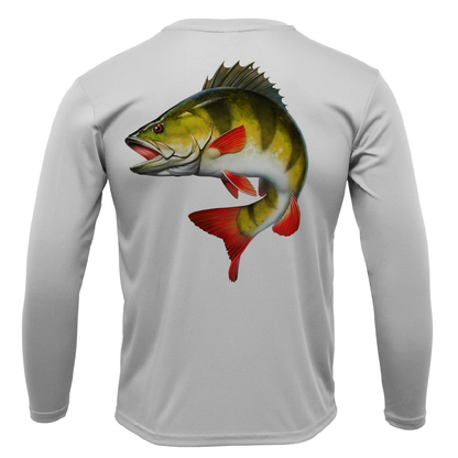 Michigan Freshwater Born Perch Boy's Long Sleeve UPF 50+ Dry-Fit Shirt
