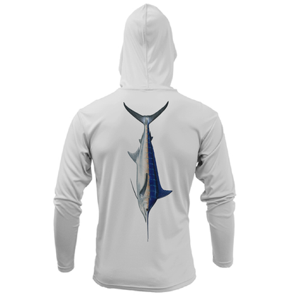 Catalina Island, CA Blue Marlin Boy's Long Sleeve UPF 50+ Dry-Fit Hoodie