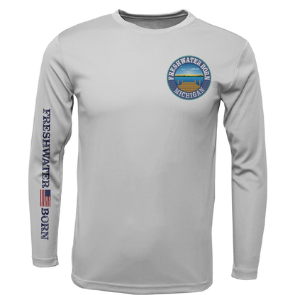 Michigan Freshwater Born Pike Boy's Long Sleeve UPF 50+ Dry-Fit Shirt