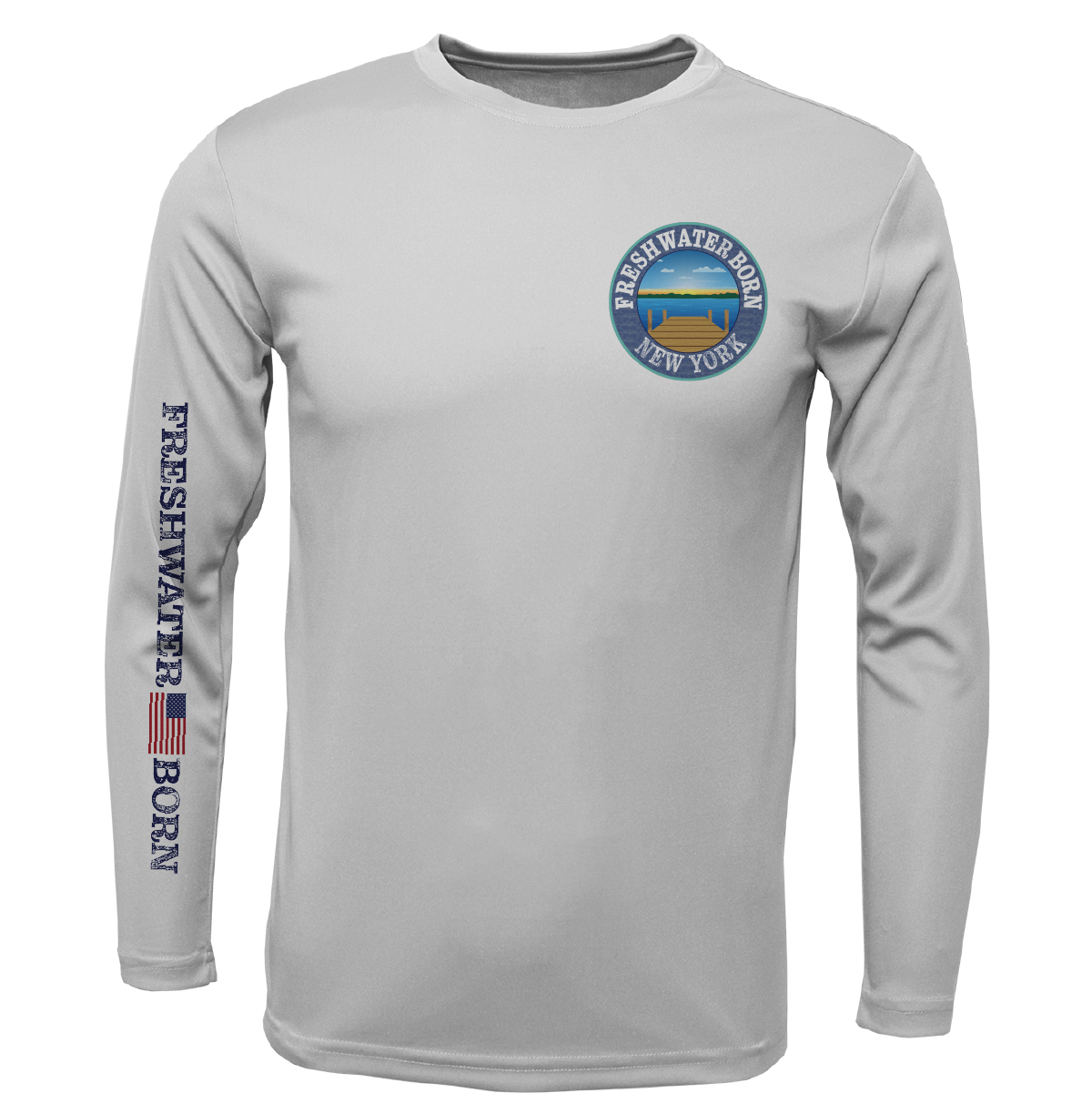 New York Freshwater Born "Surrender The Booty" Men's Long Sleeve UPF 50+ Dry-Fit Shirt