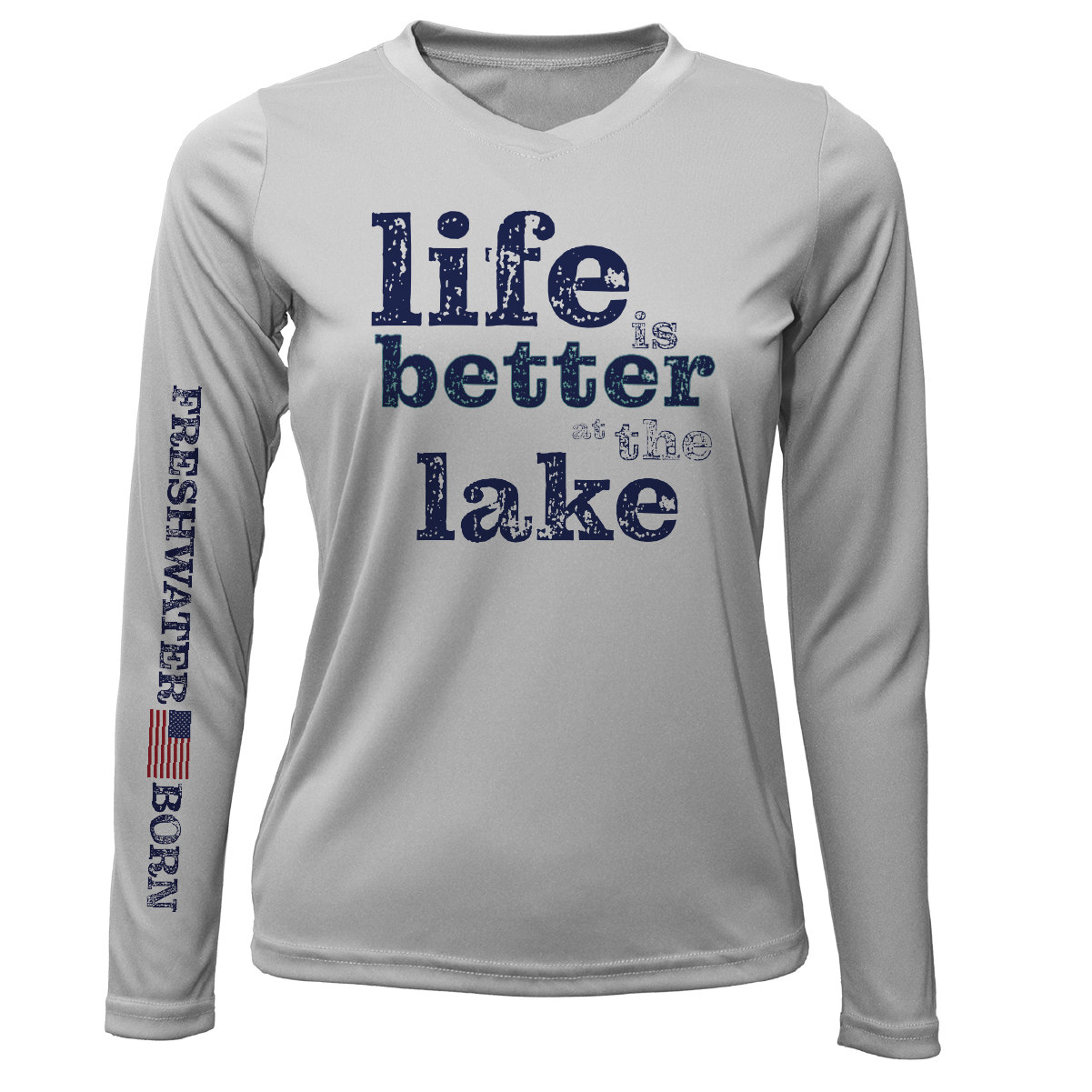 Texas "Life is Better at the Lake" Women's Long Sleeve UPF 50+ Dry-Fit Shirt