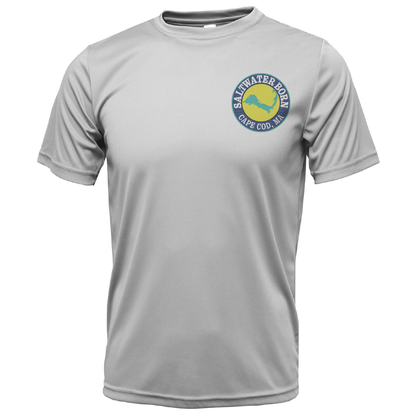 Cape Cod, MA Jaws Boy's Short Sleeve UPF 50+ Dry-Fit Shirt