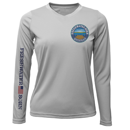 Michigan Freshwater Born Perch Women's Long Sleeve UPF 50+ Dry-Fit Shirt