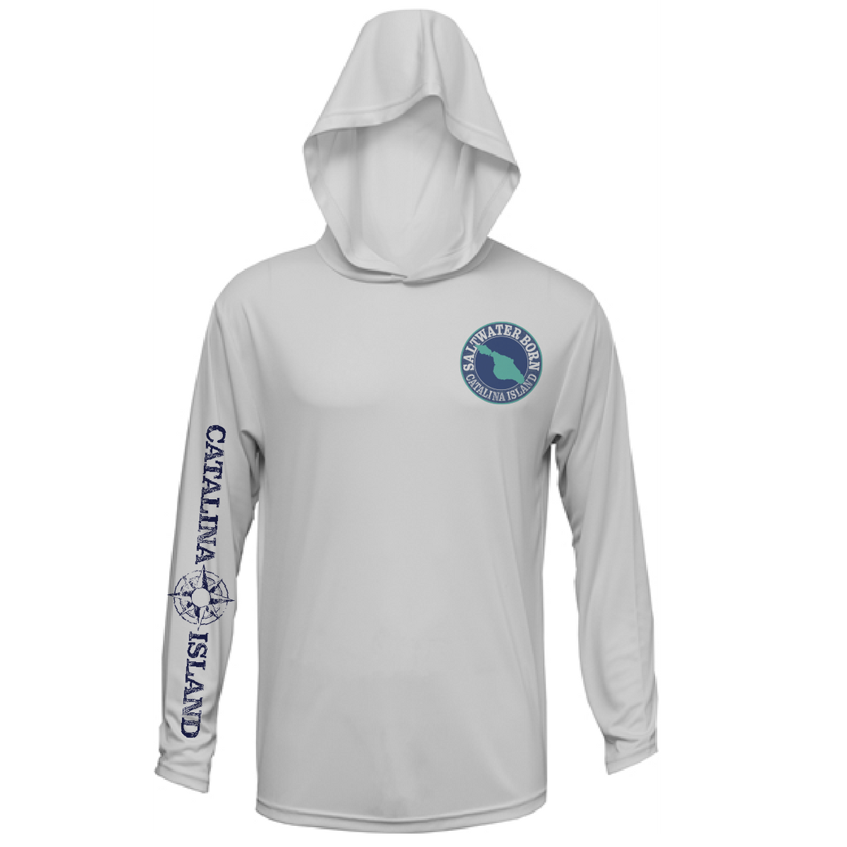 Avalon, CA Underwater Reef Adventure Men's Long Sleeve UPF 50+ Dry-Fit Hoodie