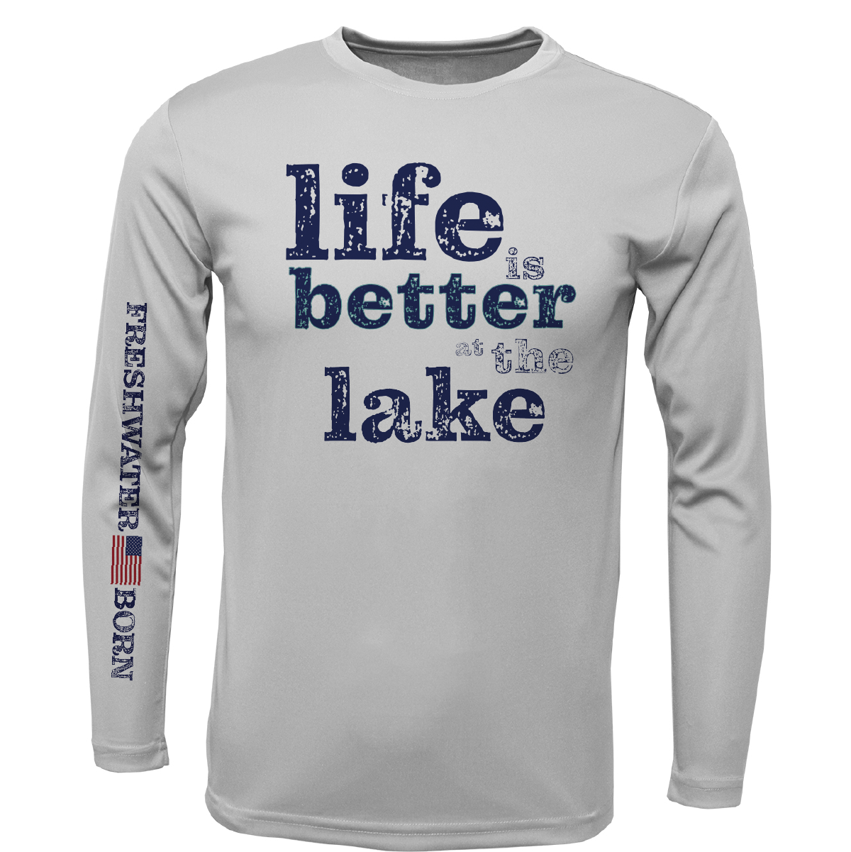 Florida "Life is Better at the Lake" Men's Long Sleeve UPF 50+ Dry-Fit Shirt