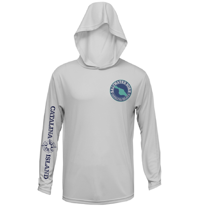 Catalina Island, CA Blue Marlin Boy's Long Sleeve UPF 50+ Dry-Fit Hoodie