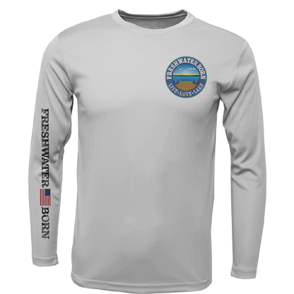 Freshwater Born "Live Love Lake" Surrender the Booty Men's Long Sleeve UPF 50+ Dry-Fit Shirt