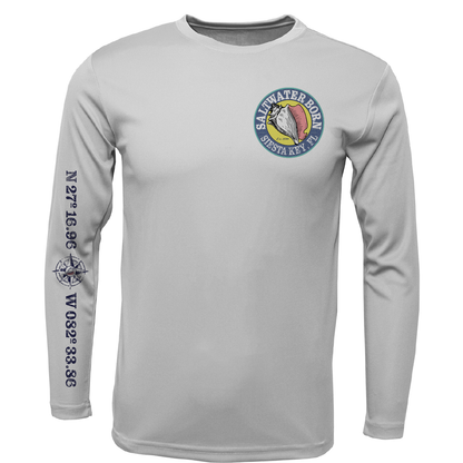 Siesta Key, FL "Surrender The Booty" Men's Long Sleeve UPF 50+ Dry-Fit Shirt