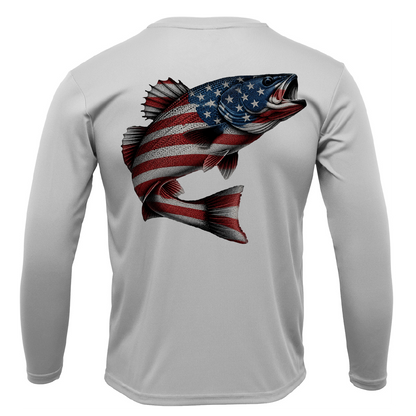 Chesapeake Bay USA Rockfish Men's Long Sleeve UPF 50+ Dry-Fit Shirt