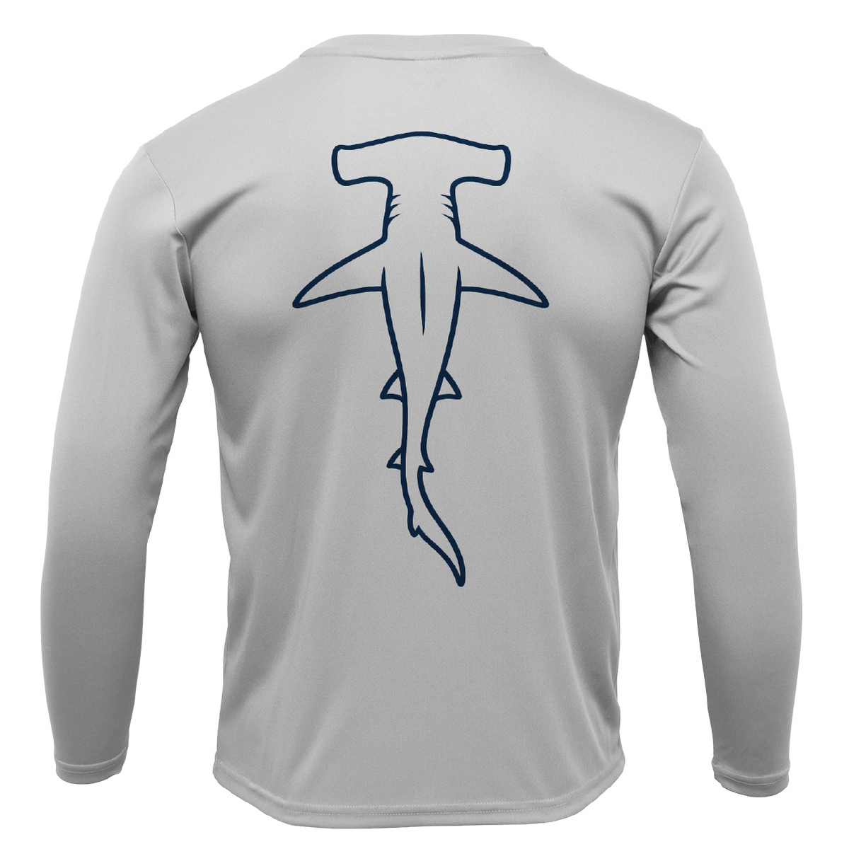 Hammerhead Outline Men's Long Sleeve UPF 50+ Dry-Fit Shirt