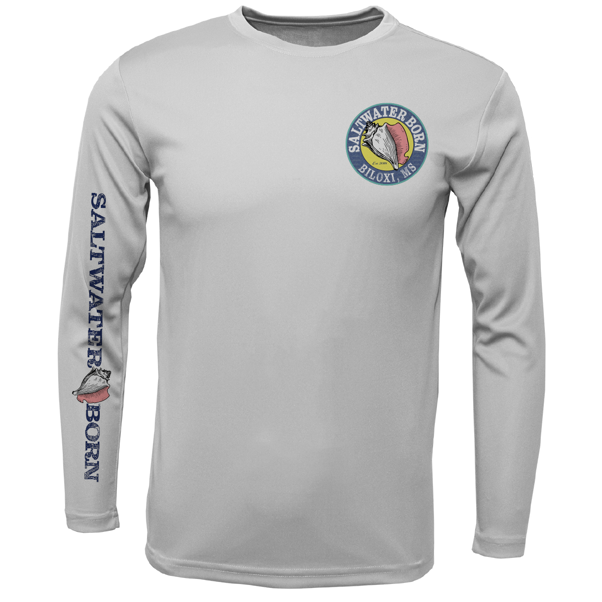 Biloxi, MS Redfish Boy's Long Sleeve UPF 50+ Dry-Fit Shirt