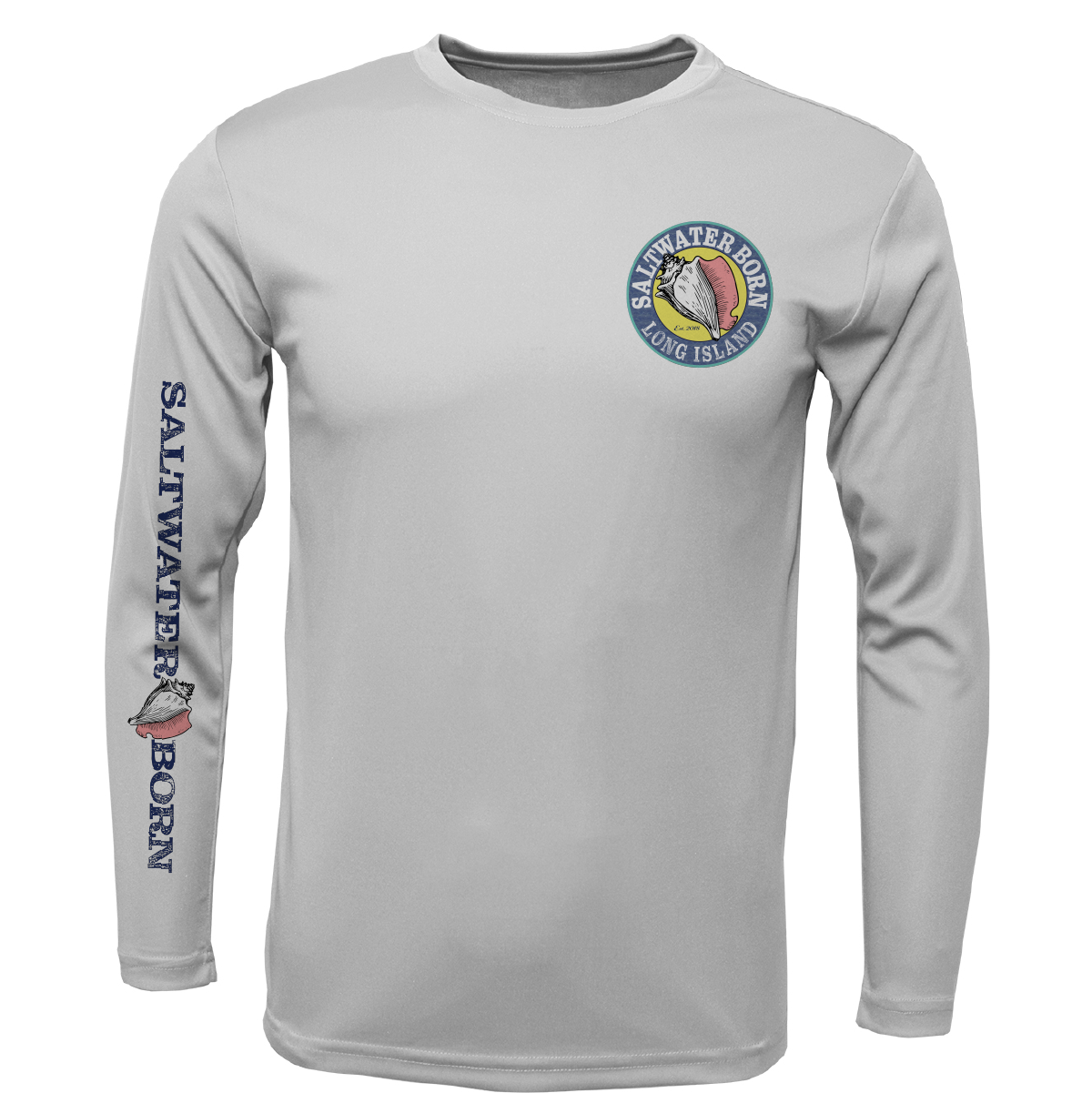 Long Island, NY Geography Men's Long Sleeve UPF 50+ Dry-Fit Shirt