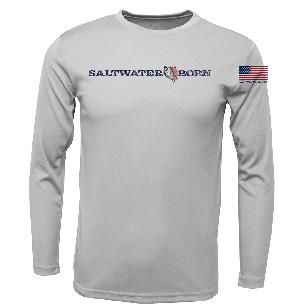 Hammerhead Outline Men's Long Sleeve UPF 50+ Dry-Fit Shirt