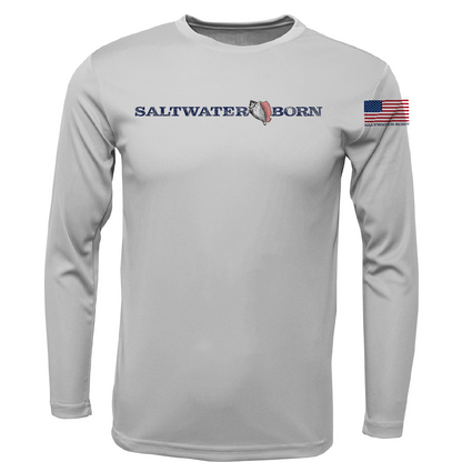 Hammerhead Outline Men's Long Sleeve UPF 50+ Dry-Fit Shirt