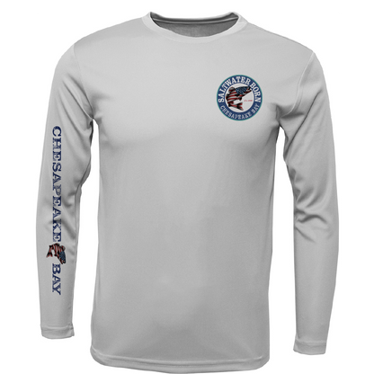 Chesapeake Bay USA Rockfish Men's Long Sleeve UPF 50+ Dry-Fit Shirt